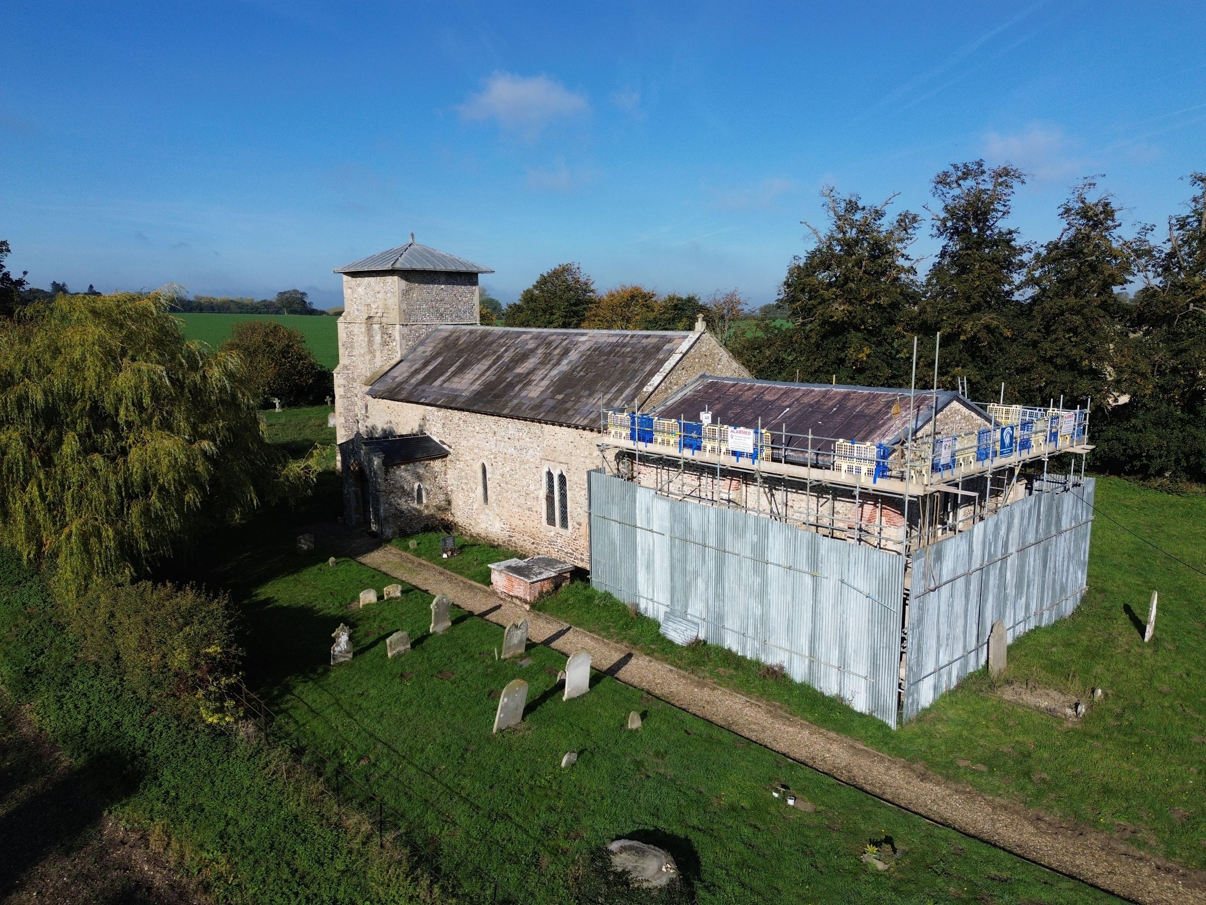 Toftrees church being renovated