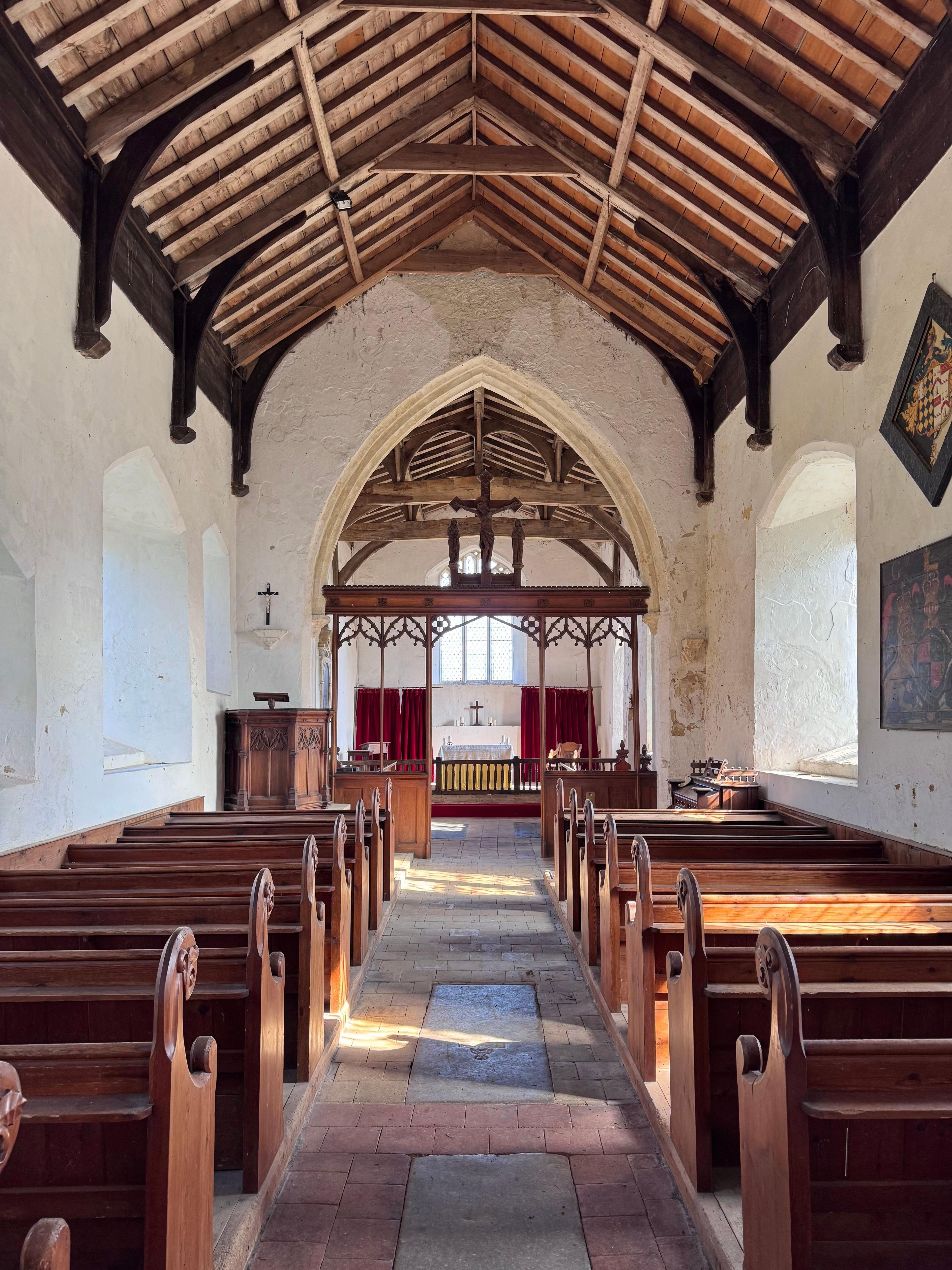 Inside Toftrees church