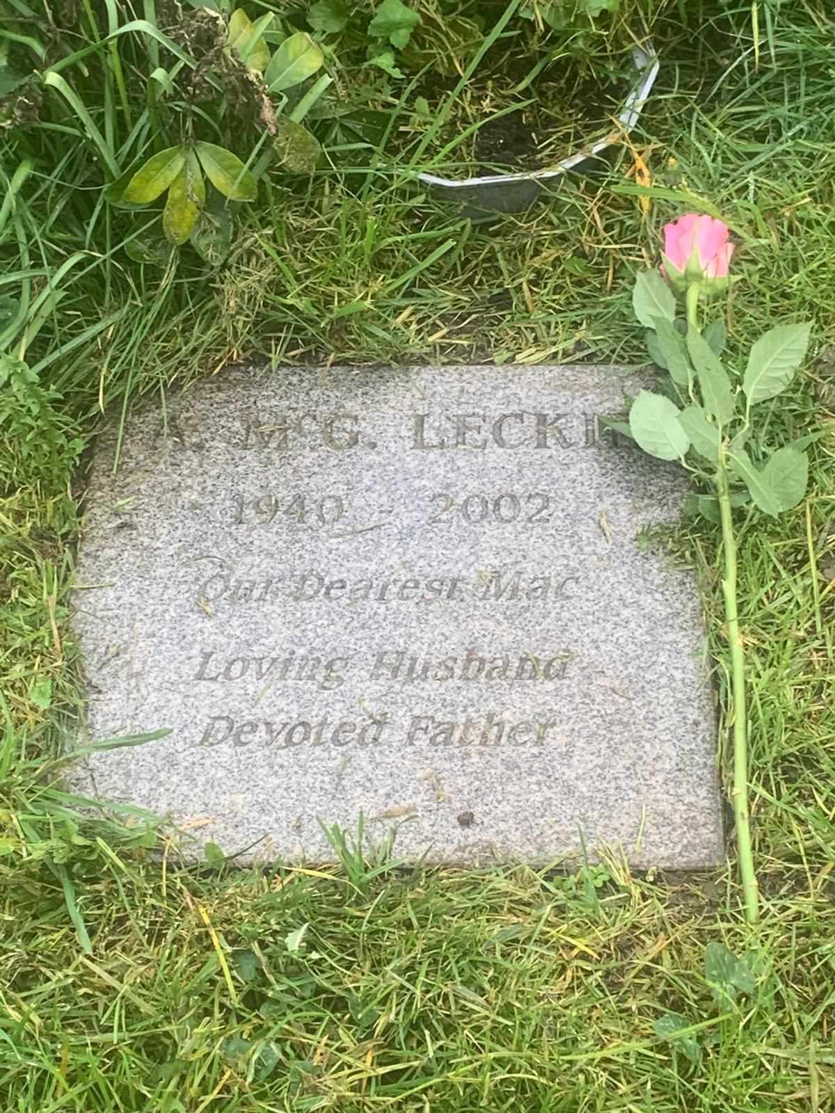 Grave image for LECKIE, Alexander McGregor