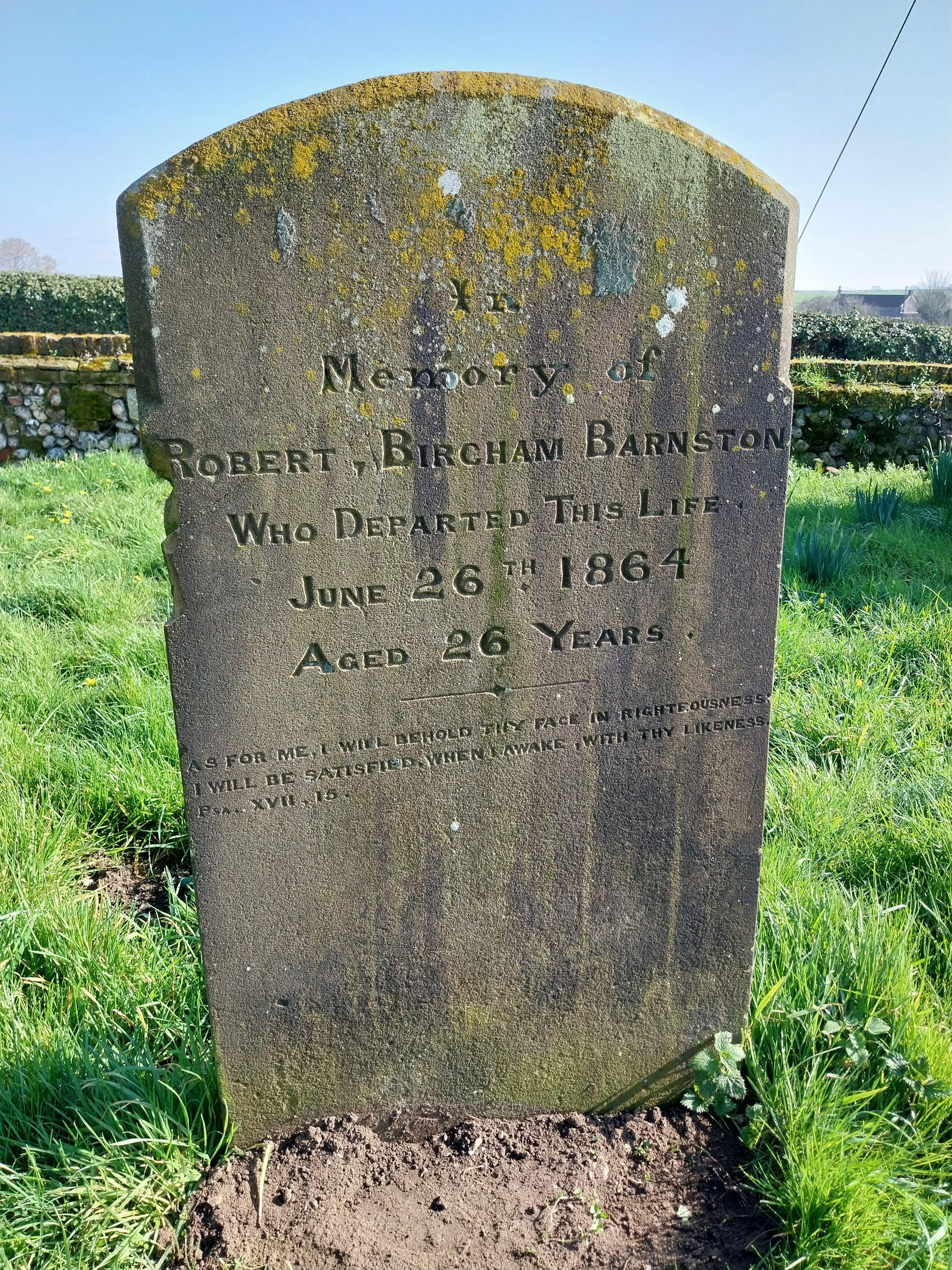 Grave image for BARNSTON, Robert Bircham